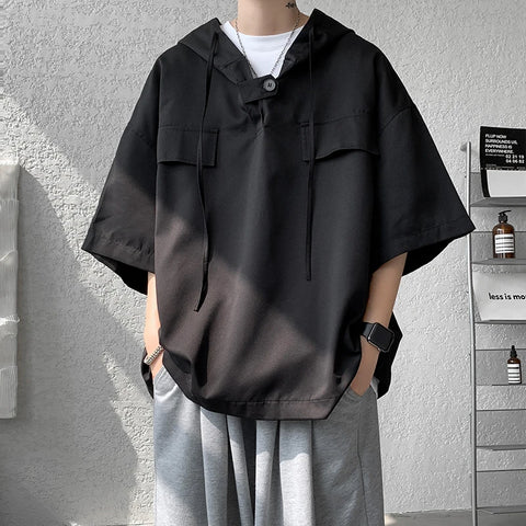 Nu Goth Shadow Hood Oversized T-Shirt