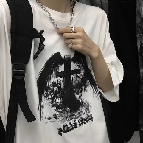 Goth Bone Garden Oversized T-Shirt