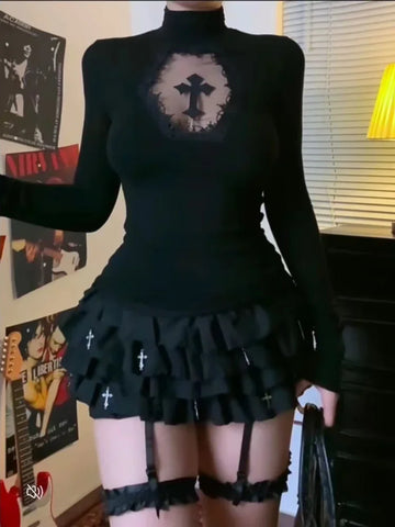 Victorian Goth Sacred Relic Long Sleeve T-Shirt