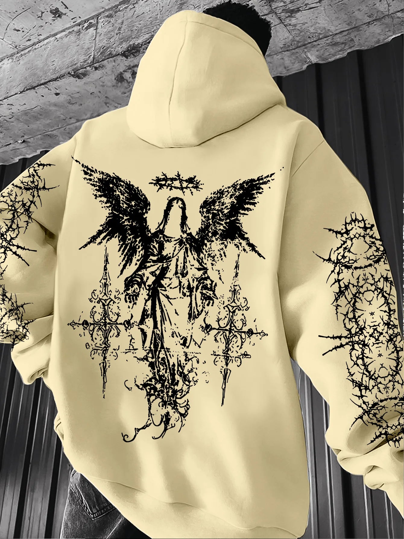 Gothic T-shirt with angel print