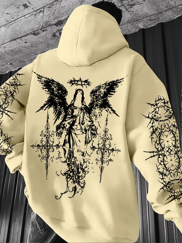 Gothic T-shirt with angel print