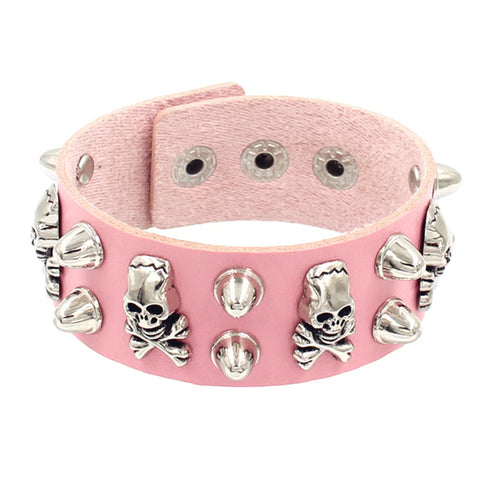 Mall Goth Armour Stack Bracelet — Spikes, Skulls & Chains