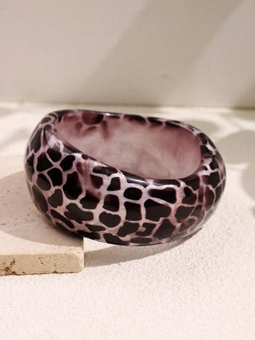 Goth Wild Print Resin Bangle
