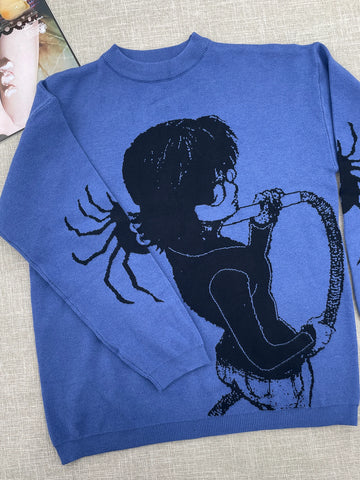 Nu Goth Manga Soul Jacquard Knit Sweater