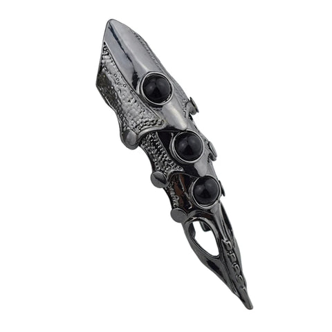 Goth Armored Talon Full-Finger Ring