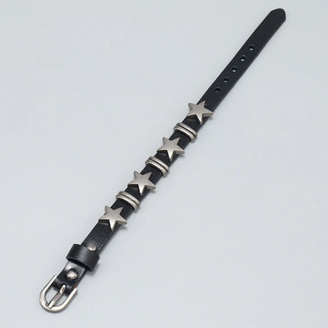 Mall Goth Armour Stack Bracelet — Spikes, Skulls & Chains