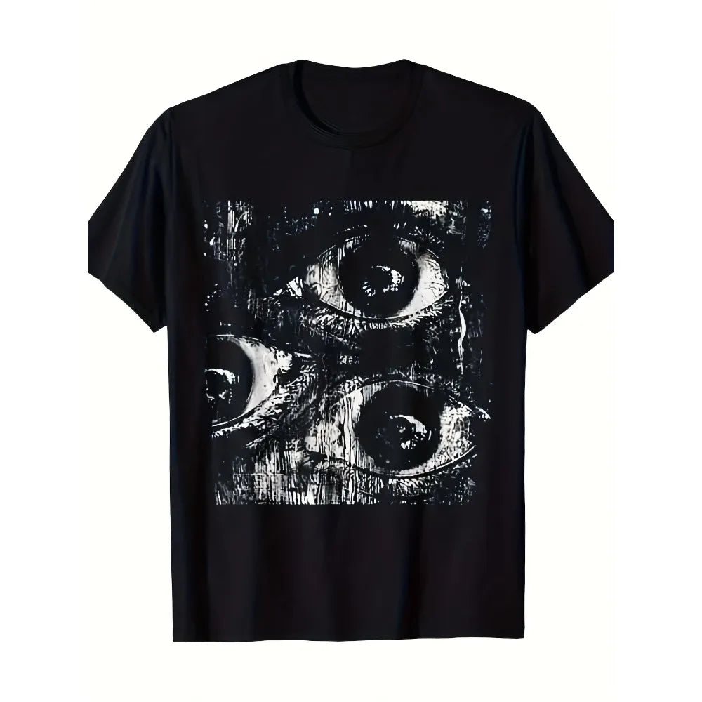 Grunge Goth T-shirt with eyeball graphic