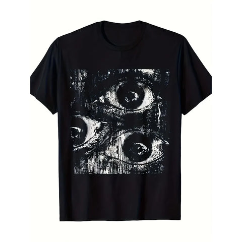 Grunge Goth T-shirt with eyeball graphic