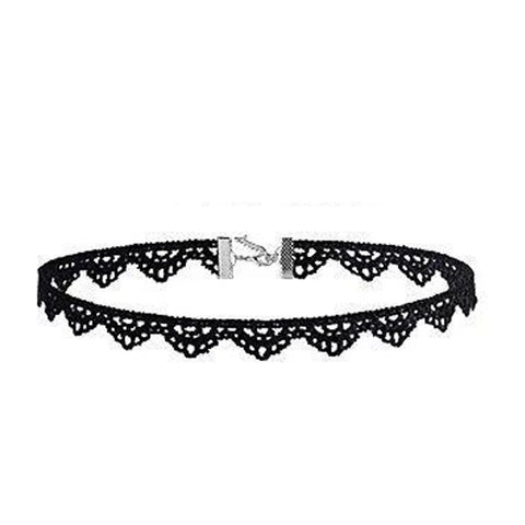 Victorian Goth Mourning Cascade Choker Necklace