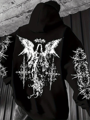 Gothic T-shirt with angel print