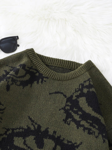 Nu Goth All-Seeing Eyes Jacquard Knit Sweater