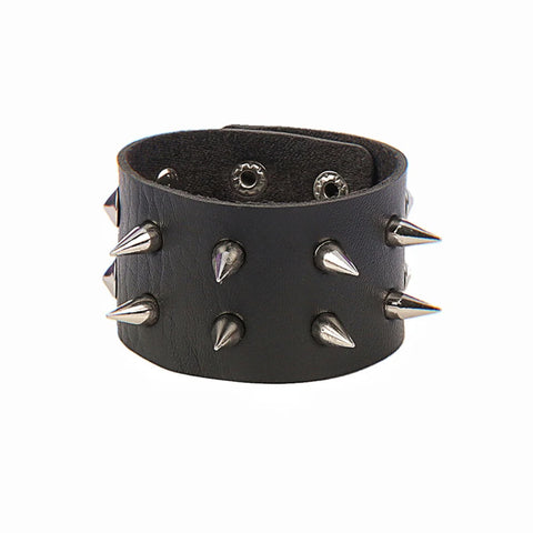 Mall Goth Armour Stack Bracelet — Spikes, Skulls & Chains