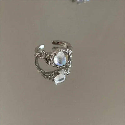 Goth Shattered Star Spike Ring