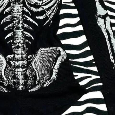 Goth Skeleton Anatomy Long Sleeve Bodysuit Suit