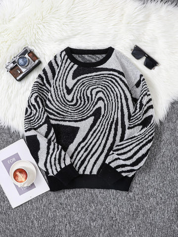 Nu Goth Vortex Hypnotic Knit Sweater