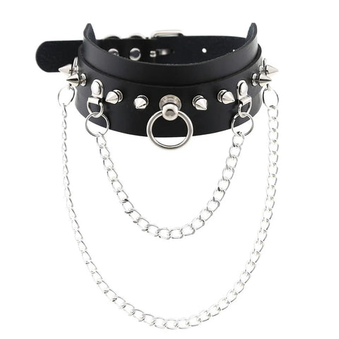 Goth Blackout Ritual Choker Necklace