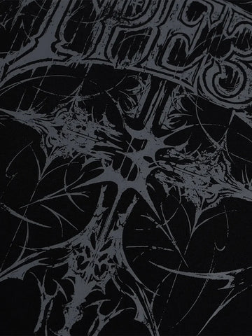 Goth Blackened Sigil Oversized T-Shirt