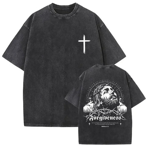 Gothic T-shirt with black washed vintage graphic
