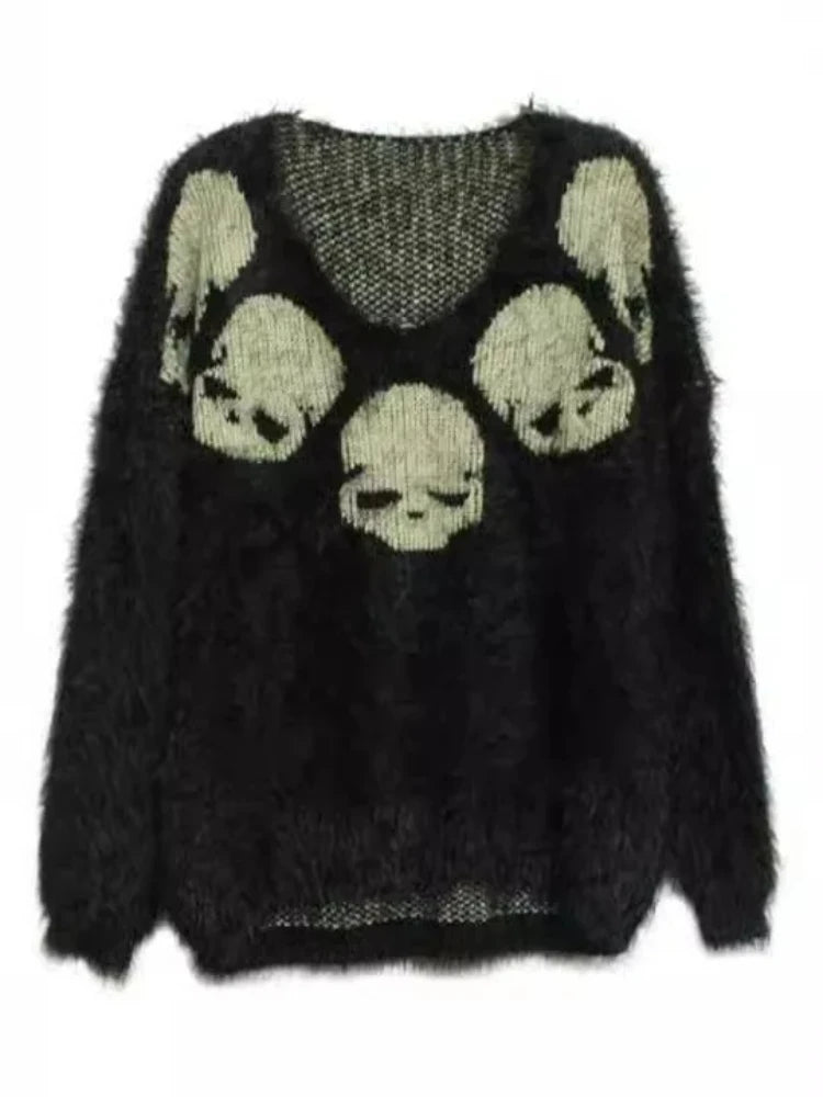 Gothic Sweater with black v-neck knit