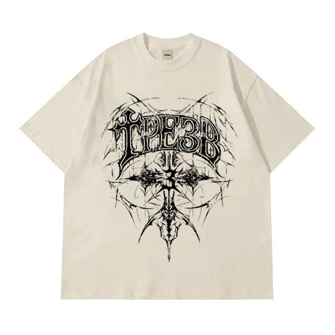 Goth Blackened Sigil Oversized T-Shirt