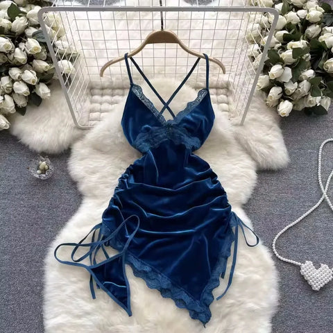 Goth Bound in Contrast Rope Bodysuit