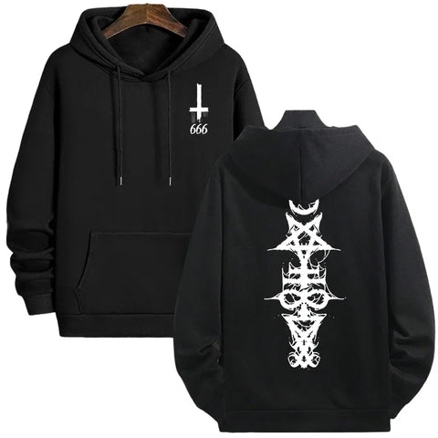 Nu Goth Spine Sigil Oversized Hoodie