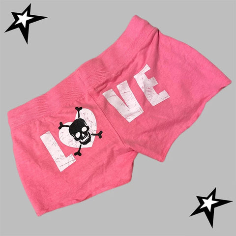 Pastel Goth Hot Pink Leopard Micro Pants
