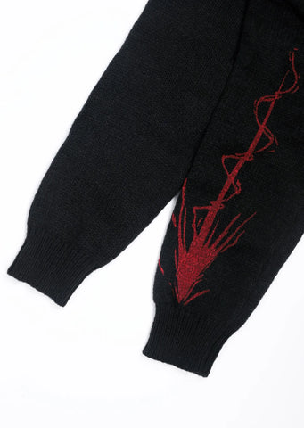 Goth Demon Fury Jacquard Knit Sweater