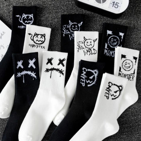 Goth Creep Show Crew Sock Set — 10 Pairs