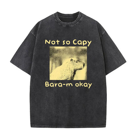 Alt T-shirt with black funny pigeon graphic