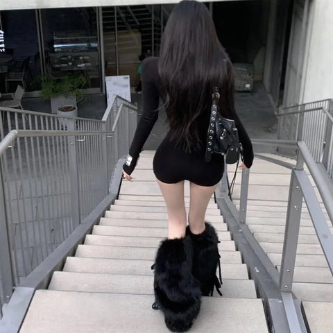 Nu Goth Second Skin Long Sleeve Mini Suit
