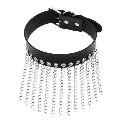 Goth Blackout Ritual Choker Necklace