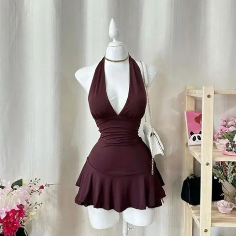 Grunge Goth Dress with lace trim