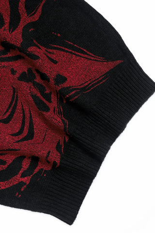 Goth Demon Fury Jacquard Knit Sweater