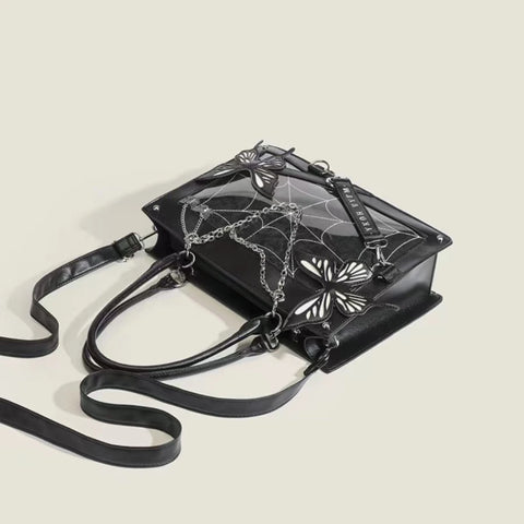 Goth Labyrinth Butterfly Ita Bag — Dark Collector's Tote