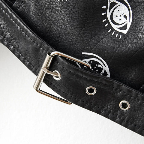 Goth Struggle Graffiti Moto Coat — Eyes Never Lie
