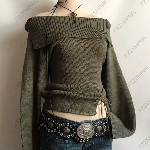 Nu Goth Midnight Blossom Turtleneck Sweater