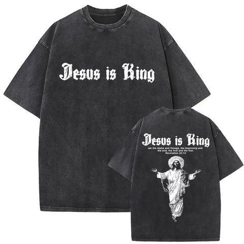 Gothic T-shirt with black washed vintage graphic