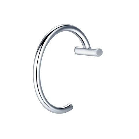 Goth Silver Fang Lip Clip — Faux Piercing Fangs