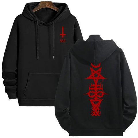 Nu Goth Spine Sigil Oversized Hoodie