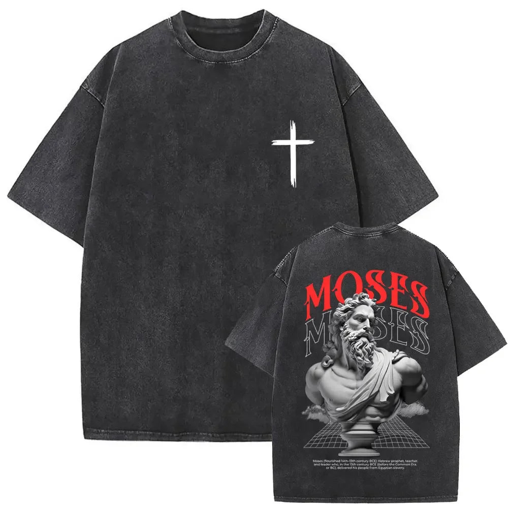 Gothic T-shirt with black washed vintage graphic