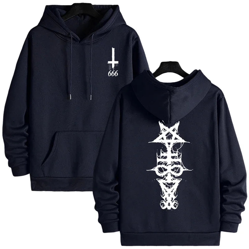 Nu Goth Spine Sigil Oversized Hoodie