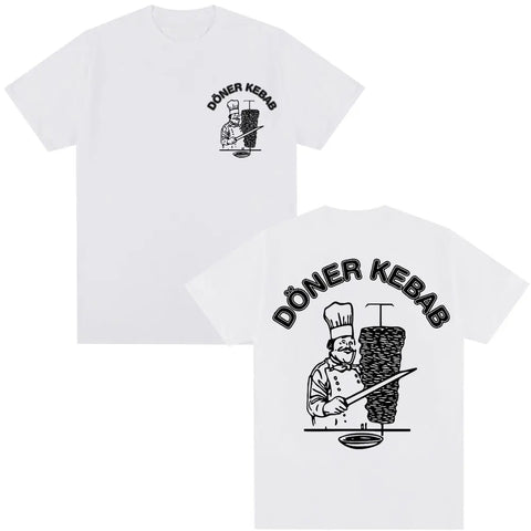 Gothic T-shirt with white doner kebab graphic