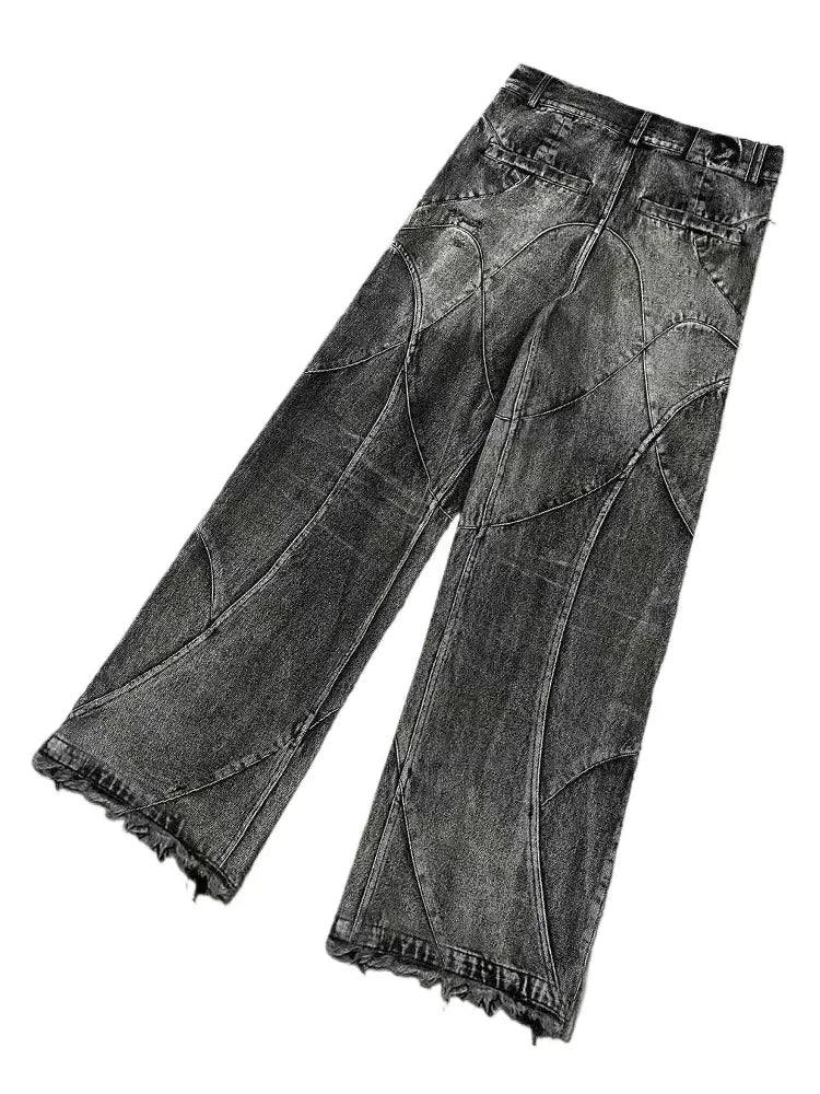 Goth Arcane Seam Wide-Leg Pants