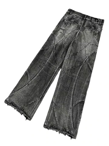Goth Arcane Seam Wide-Leg Pants