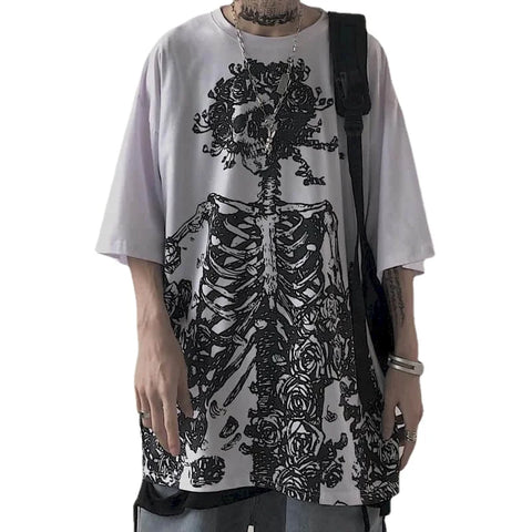 Goth Bone Garden Oversized T-Shirt