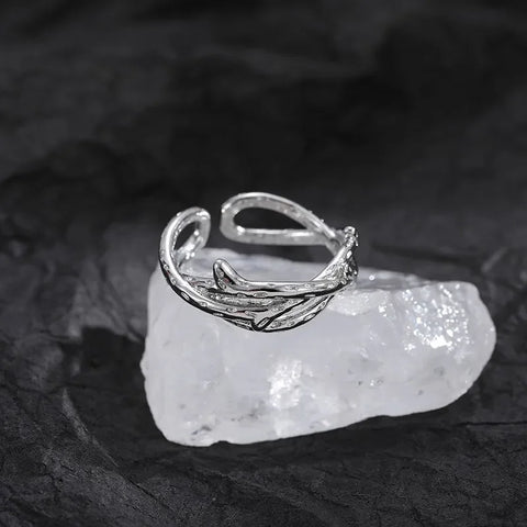 Goth Tangled Thorn Crown Ring