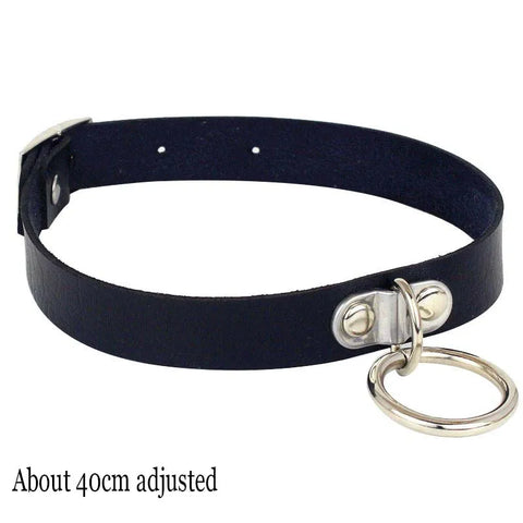 Goth Leather Choker Necklace — Dark Devotion Collection