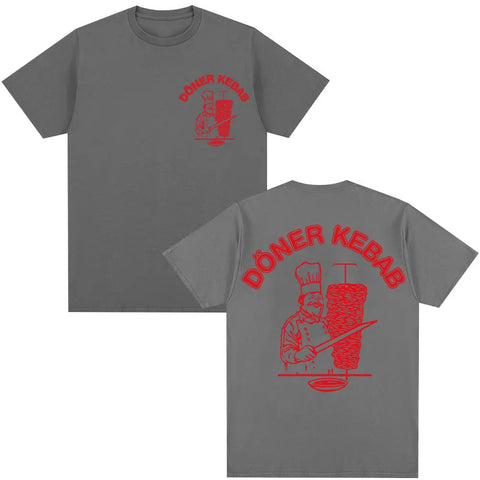 Gothic T-shirt with white doner kebab graphic