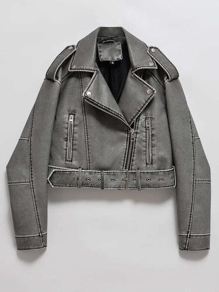Goth Ashen Road Moto Top